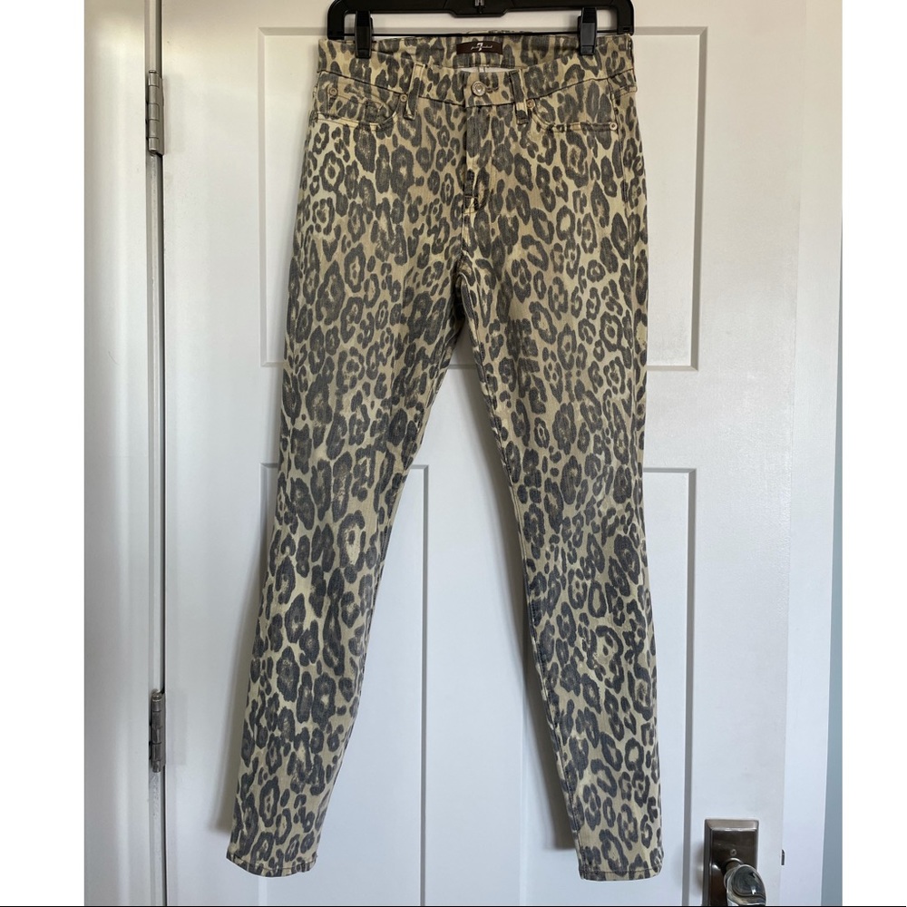 7 For All Mankind Cheetah Print Jeans